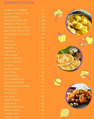 Trupthi Tiffen Centre menu 