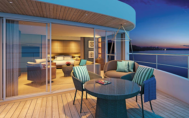 The Royal Panorama Suite aboard the luxury river ship Scenic Spirit. 