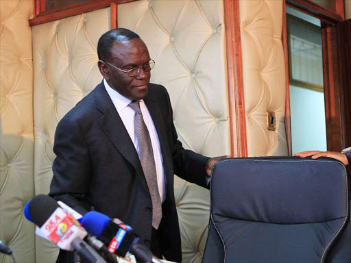 Health CS Cleopas Mailu during a press conference at Afya house on October 28,2017. Photo/Monicah Mwangi