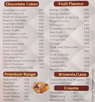 Celebratio Cakes & Bakes menu 1