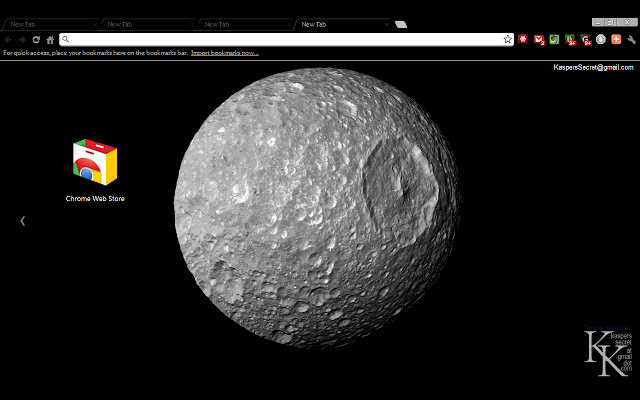 Mimas, Moon of Saturn chrome extension