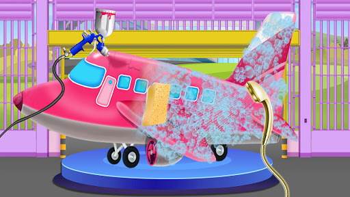 Messy Airplane Cleaning Washing Dirty Plane