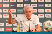 Bafana Bafana coach Hugo Broos during a 2023 Africa Cup of Nations press conference at Palais de la Culture in Abidjan, Cote D'ivoire on February 9 2024.