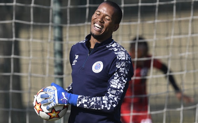 Ricardo Goss of Supersport United during training at Megawatt Park.