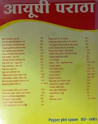 Ayushi Paratha menu 5