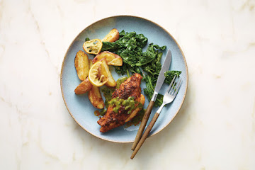 Bobby Flay’s Pan-Roasted Chicken With Mint Sauce