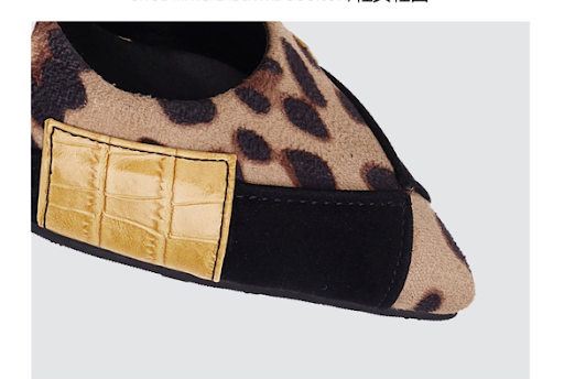 Title 6, Sexy Leopard Print Spliced Stiletto Heels. Elev...