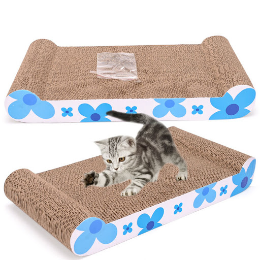 Title 2, Cat paw shaped scratch board pet toy, durable a...
