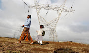 High voltage electrical pylons on the outskirts of Kenya’s capital Nairobi. 