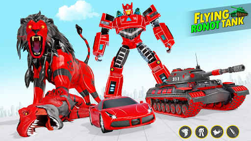 Screenshot Army Tank Lion Robot Car Games