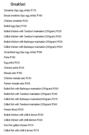 Diet Food Kitchen menu 