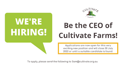 Be the CEO of Cultivate Farms!