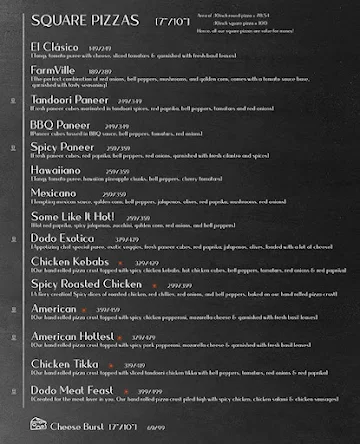 Cafe Dodo menu 