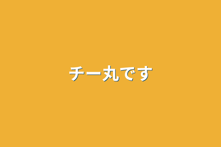 「チー丸です」のメインビジュアル