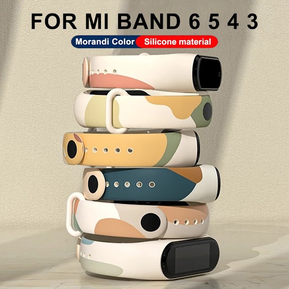 Dây Đeo Silicon Thời Trang Thay Thế Cho Xiaomi Mi Band 6 5 4 3 Mi Band 5 Mi Band 3+