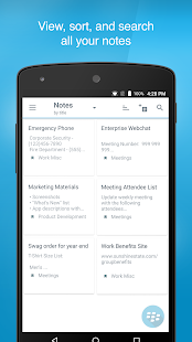 BlackBerry Notes Business app for Android Preview 1