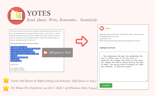 Yotes: Contextual Notes for Streamlined Workflow screenshot 2
