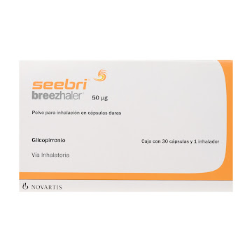 Seebri Breezhaler Glicopirronio 50 mcg Novartis Caja x 30 Cápsulas  