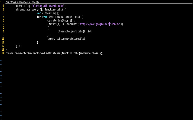 Close Search Tabs chrome extension