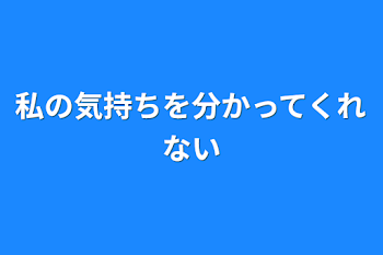 私の気持ちを分かってくれない