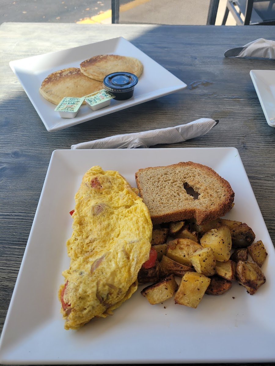 Pancakes and an omlette