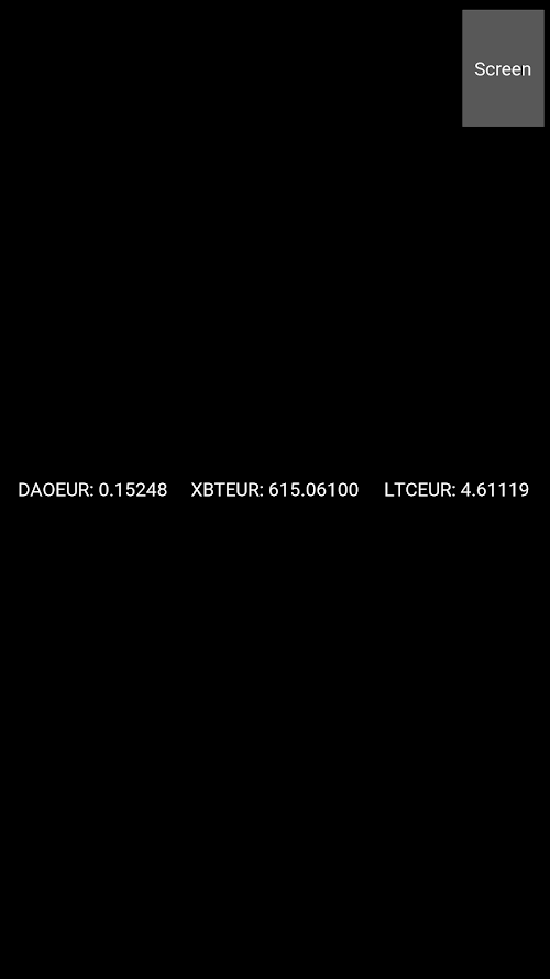 Android application Crypto Dashboard screenshort