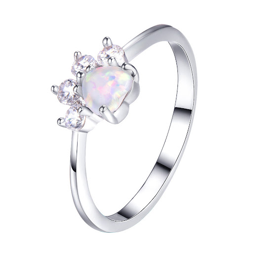 Title 4, Bague Opale Coeur Empreinte Or Rose. Un cadeau ...