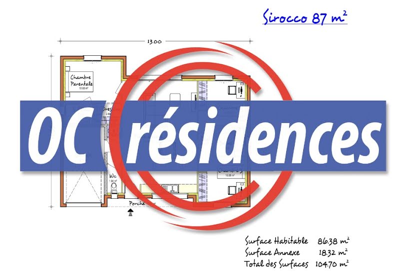  Vente Terrain + Maison - Terrain : 381m² - Maison : 87m² à Florensac (34510) 