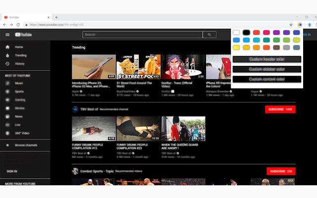Color Changer for YouTube + Dark Theme