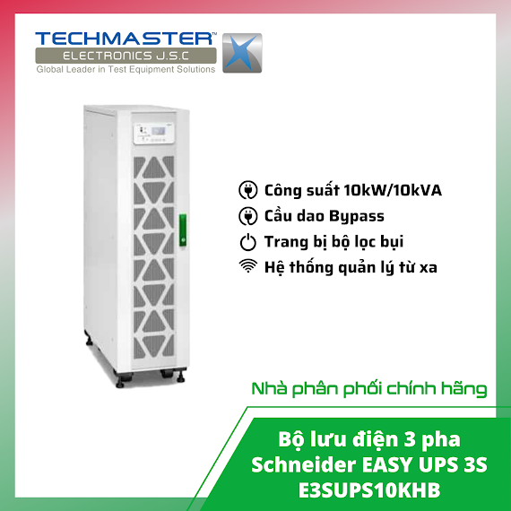 Bộ Lưu Điện 3 Pha Schneider Easy Ups 3S E3Sups10Khb (Hàng Chính Hãng, Bảo Hành 12 Tháng)