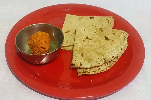 Chapati With Ghee Motichoor Laddu