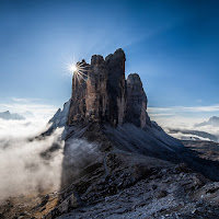 Cime di Lavaredo baciate dal sole di 