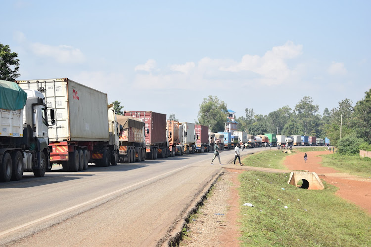 Part of the Malaba-Kanduyi highway at Ikapolok area near Malaba town on December 3, 2023.