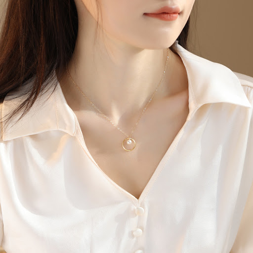 Title 1, Elegant Pearl 14k Gold Necklace for Women, Bag ...