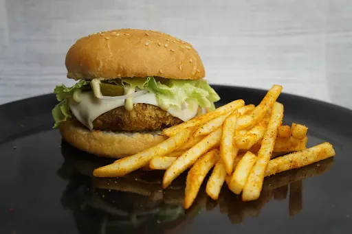 Aloo Tikki Cheeseburger