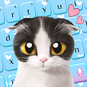 Herunterladen Blue Cute Kitty keyboard Installieren Sie Neueste APK Downloader