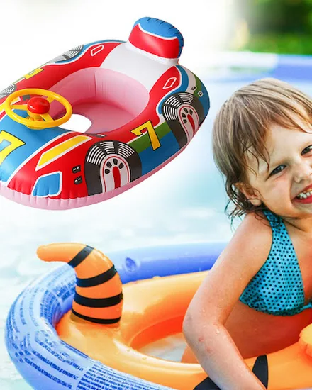 Baby Cartoon Swim Ring Float Pool Swimming Toddler Swim F... - 3