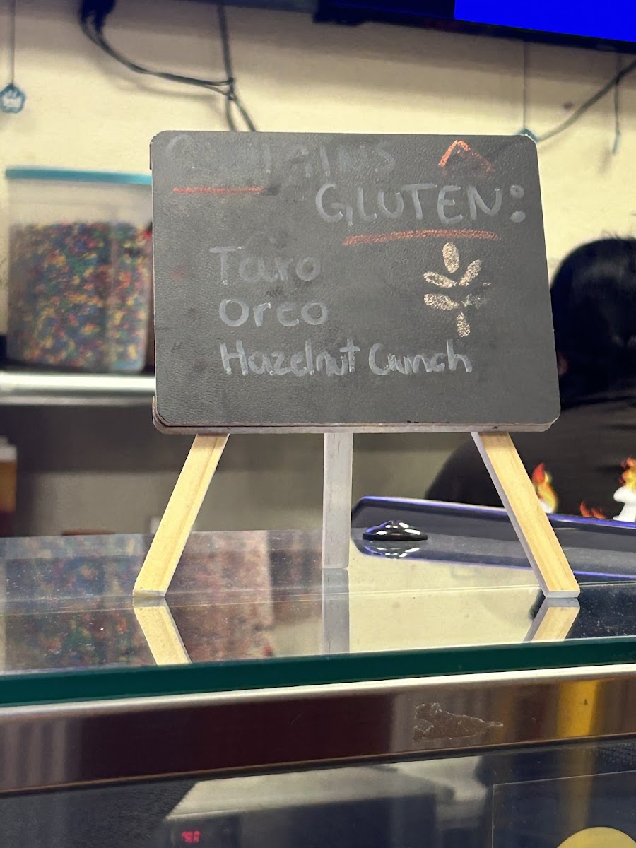 The Paleta Bar gluten-free menu