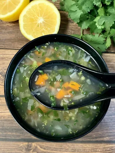 Lemon Coriander Soup(Veg)[Serve 1]