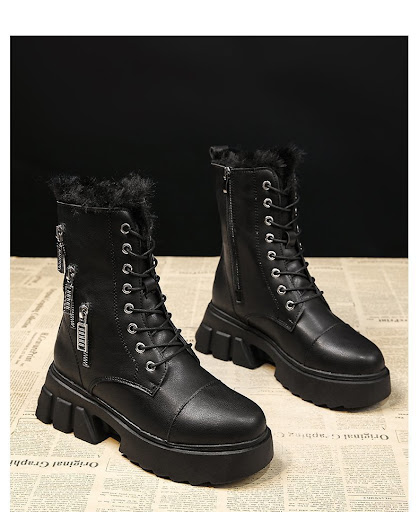 Title 2, Thick heel Martin boots for a bold and comforta...