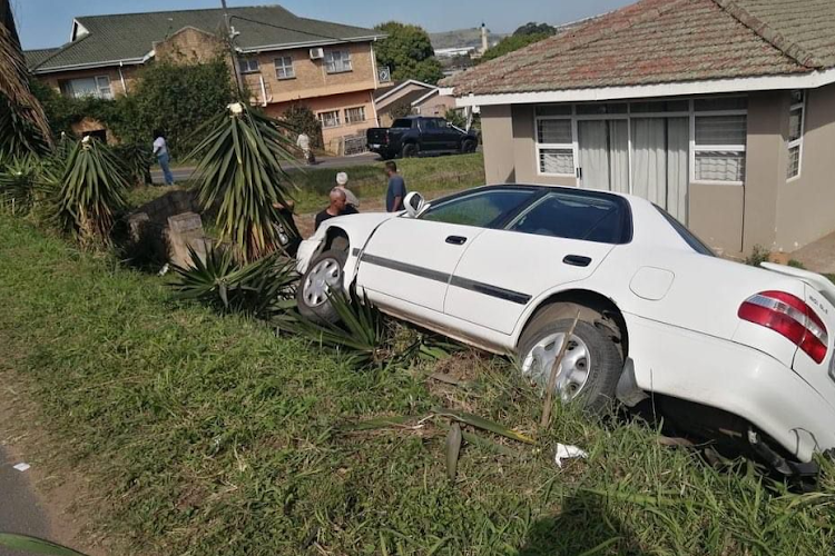 The scene of the tragic accident in Ottawa, north of Durban on Sunday.