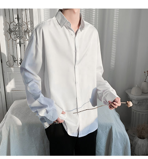 Title 3, Casual Ice Silk Draping Long Sleeve Ruoshuai Lo...