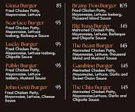 Gangsta Burgers menu 1