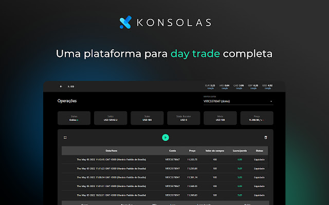 Konsolas Trader chrome extension