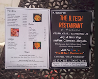 The B.Tech Restaurant menu 2