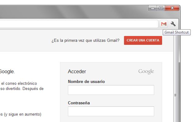 Gmail Shortcut chrome extension