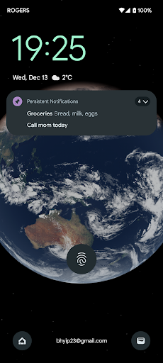 Screenshot Persistent Notifications