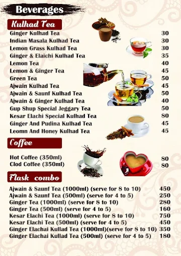 Gup Shup Tea And Snacks menu 