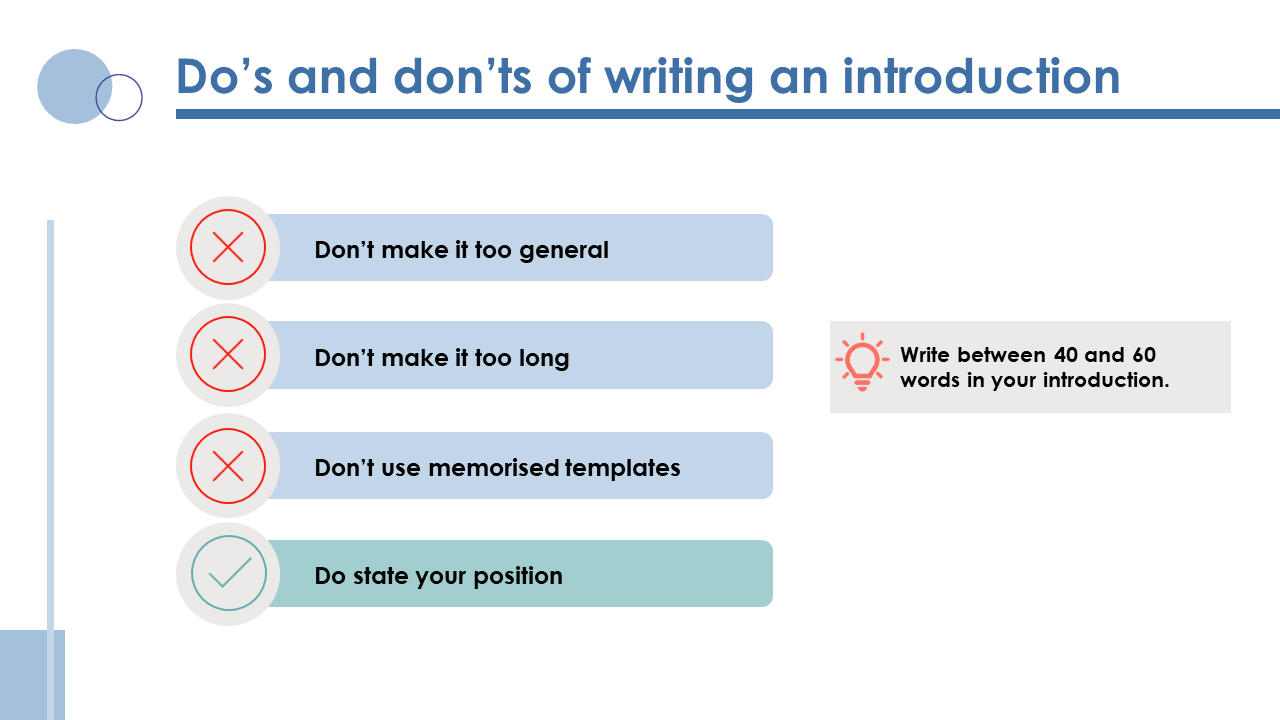 dos and donts ielts writing task 2 introduction