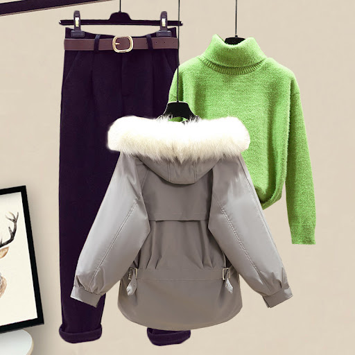 Title 8, Womens Padded Jacket Sweater Set in Cotton – W...